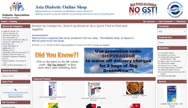 diabetes online shop singapore