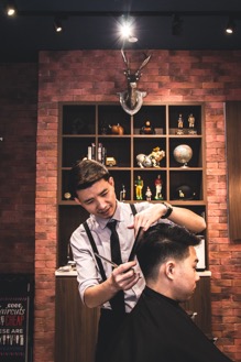 Nostalgic English barbershop